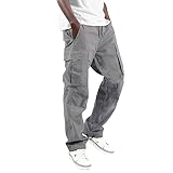 [Raineed] スウェットパンツ ジャージ メンズ 下 カーゴパンツ トラックパンツ ワイド ズボン 大きいサイズ ストレートレッグ ロング ジュアル 多ポケット付き 作業着 オールシーズン ボトムス ストリート 春服 夏服