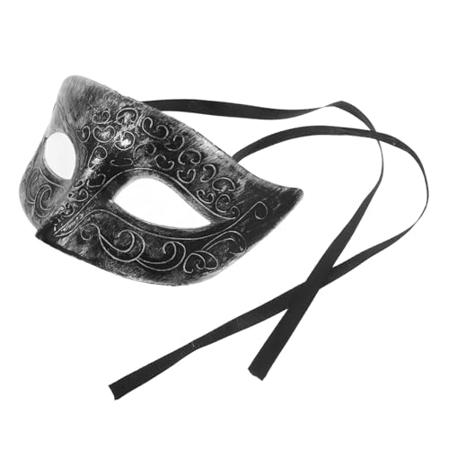 FRCOLOR Mascarilla de Carnaval Vintage para Hombre y Mujer Máscara de Fiesta de Media Cara de Plástico Elegante y Duradera para Carnaval Halloween y Baile de Máscaras