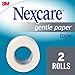 Nexcare Gentle Paper Tape, Medical Paper Tape, Secures Dressings and Lifts Away Gently, 1 in x 10 Yards, 2-Pack (4 Rolls)