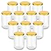 gouveo 12er Set Einmachgläser 350 ml rund mit Schraubdeckel goldfarben - Vorratsgläser mit Schraubverschluß - Schraubgläser zum Einkochen und Aufbewahren ml Glas günstig Kaufen-gouveo 12er Set Einmachgläser 350 ml rund mit Schraubdeckel goldfarben - Vorratsgläser mit Schraubverschluß - Schraubgläser zum Einkochen und Aufbewahren