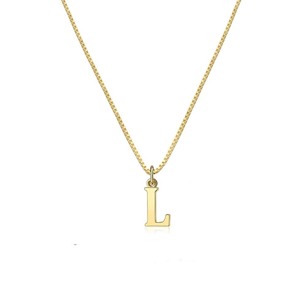Tiny Gold Initial Necklace for Women Girls Dainty A-Z Pendant Letter Choker Necklace Personalized Monogram Name Necklace Jewelry for Teen Girls