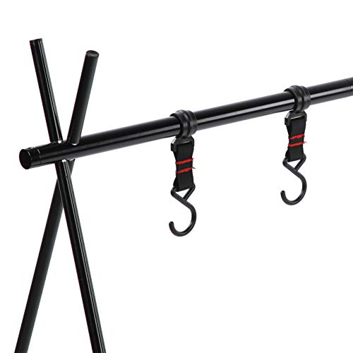 Gancho para acampar Gucagle, trípode plegable de aluminio 102x104x57cm 3