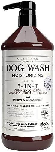 Rosen Apothecary 5-in-1 Dog Wash Moisturizing Lavender Shampoo, by Kira Labs 960ml/32fl