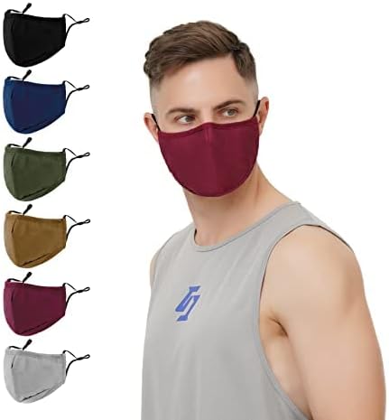 Miniatura 4 de Mascarilla facial de tela de 3 capas, lavable, reutilizable y transpirable, con bucles ajustables de protección para los oídos, para mujeres y