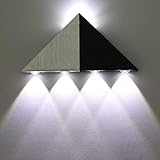Lightess 5W Led Wall Sconce Lights Triangle Shape Decorative Mini Lamp for Bathroom Vanity Lighting, Cold White