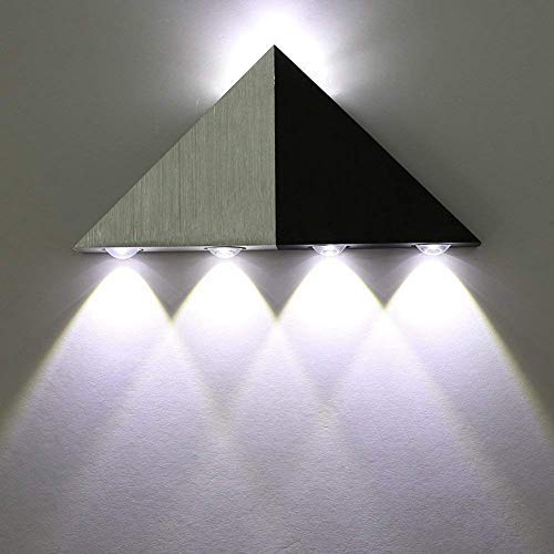 Lightess Modern Sconces 5W Up Down Led Wall Sconce Lights Triangle Shape Decorative Mini Lamp for Bathroom Vanity Lighting, Cold White