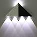 Lightess 5W Led Wall Sconce Lights Triangle Shape Decorative Mini Lamp for Bathroom Vanity Lighting, Cold White