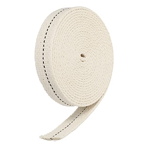 Tool parts Cotton Oil Lamp Wick 3/4 Inch Flat Wide 3 Meter/10Ft Long With Black Stitch