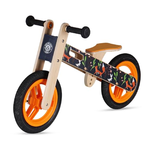 Image of Wooden Toddler Balance Bike, Kids Balance Bike for 3 Year Old with Adjustable Seat, No Pedal Toddler Bicycle for Kids 3-5 for Boys and Girls Birthday Gifts Toys