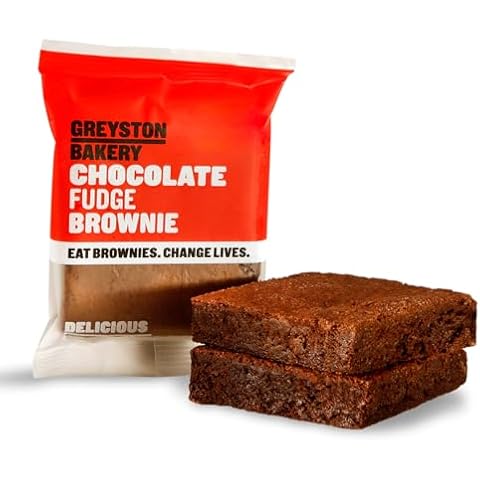 Greyston Vegan Fresh Baked Premium Brownies & Blondies - Gourmet Chocolate Food Gift - Preservative Free Certified Kosher - 1 unit Individually Wrapped 2.5 oz (Chocolate Fudge Brownie) Cover