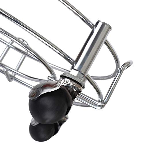 Image of Heavy Stainless Steel Gas Cylinder Trolley with Wheel | Gas Trolly | Lpg Cylinder Stand | Gas Trolly Wheel |Cylinder Trolley with Wheels | Cylinder Wheel Stand Gas Cylinder Trolley (Black)