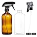 500ml Flacon Pulvérisateur Vide Flacon Pulvérisateur en Verre Ambré Vide Flacons Pulvérisation 2PCS Rechargeable avec Pulvérisateurs à Gâchette Gâchette de Pulvérisation Fine Flacons (6 Pièces)