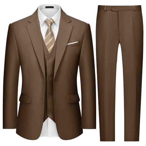 MAGE MALE Men's Slim Fit 3-Piece Tuxedo Set