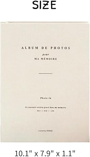 Miniatura 4 de Álbum de fotos con tapa dura coreana simple y estética, de 4 x 6 pulgadas, para parejas, familia, bebés, bodas. Tiene capacidad para 100 fotos,