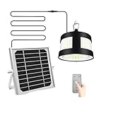 Solar Pendant Lights Outdoor Indoor, with Remote Control 160LED Solar Panel Pendant Lamp Waterproof Indoor Solar Light for Garden Yard