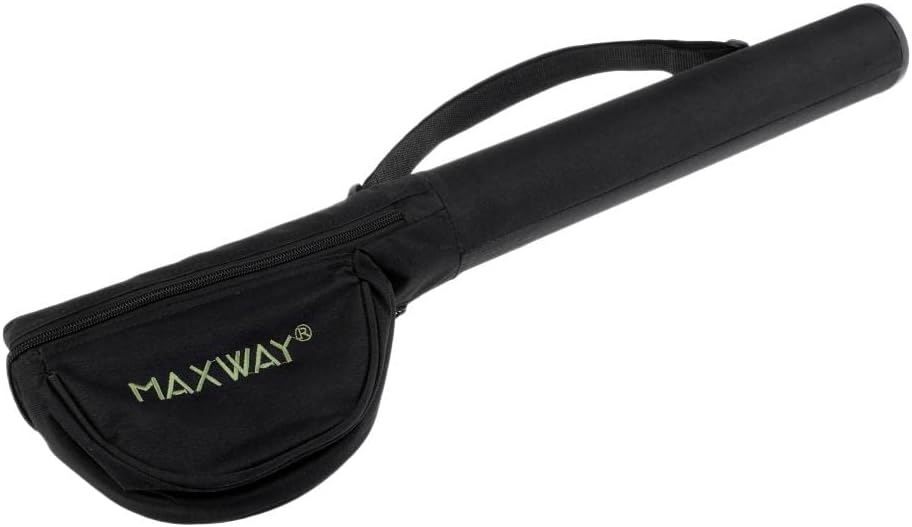 Portable Padded Fishing Rod Tube Case for Travel | 60cm Fly Rod Holder with Soft Lining & Adjustable Shoulder Strap | Organize Fishing Gear Tools with Water- Bag