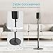 PEGZONE Adjustable Height Speaker Stands Compatible with SONOS Era 300 and Era 100, Height Adjustable up to 42.6'', Floor Stands with Cable Management, Speaker Mount, Black, 2 Pack (Pair)