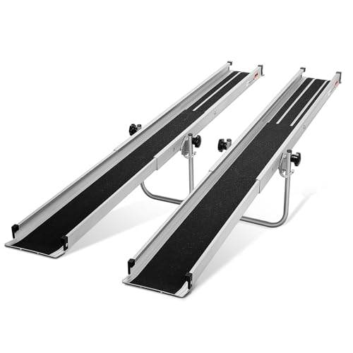 Magshion 8FT Adjustable Aluminum Wheelchair Ramps (2 Pack)