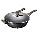 Maifan Poêle à Frire en Pierre Wok sans fumée d'huile Poêle antiadhésive Maison Poêle de Cuisson générale (Color : A)