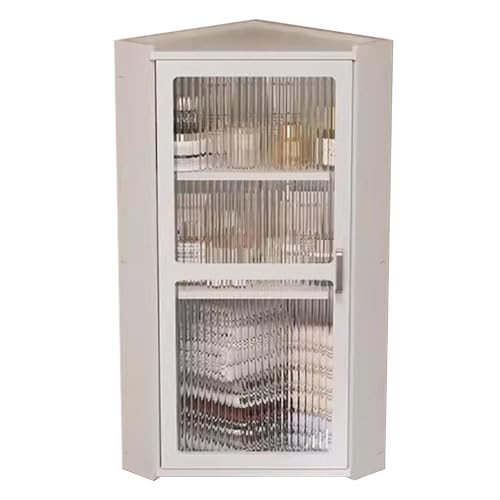 Wandschrank Badezimmer-Wandregal Eck-Aufbewahrungsschrank Über Dem Waschtisch Medizinschrank Kosmetikschrank Ohne Locher Platzsparend