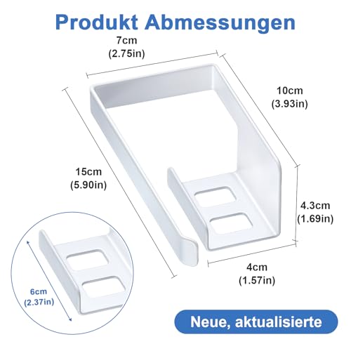 Miniatura 3 de Xilimor Soporte Estropajo Fregadero, 2 En 1 Porta Estropajos Fregadero, Autoadhesivo Porta Esponja Organizador De Cocina, Acero Inoxidable Soporte Para Paños De Cocina, Blanco