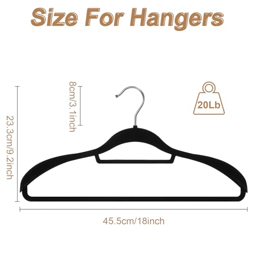 Hodola 6 Pack Suit Hangers For Men,Velvet Suit Hangers With 360 ° Rotating Hooks,Space-Saving Non-Slip Suit Jacket Hangers,Suitabl For Dress thumb #6