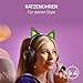 Razer Kraken Kitty V2 - Kabelgebundenes RGB-Headset mit Katzenohren (Reaktive Streaming-Beleuchtung, HyperClear Mikro, Triforce 40mm Treiber, 7.1 Surround Sound) Schwarz