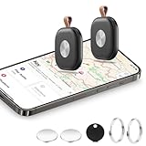 Air Tracker Tags, Key Finder Works with Find My App (iOS Only), Bluetooth Tracker for Keys, Luggage, Suitcases, Key Finder Locator with Sound, Worldwide Tracking Tags, Replaceable Battery-2 Pack
