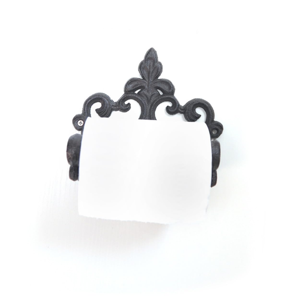 Gatuida Juego de 2 Toalleros de Hierro Forjado Anillo Redondo para Colgar Toallas, Diseño Retro Negro, Ahorro de Espacio para Baño Accesorios de Instalación