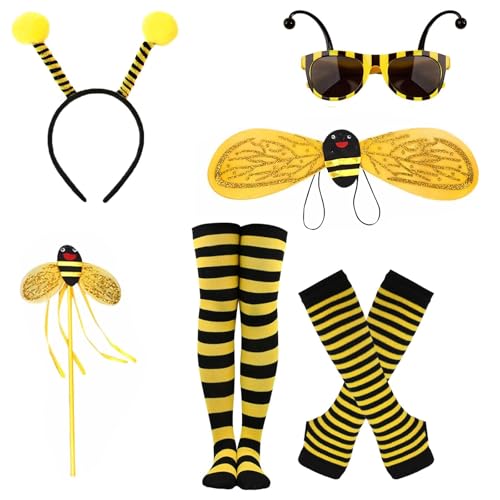 WUERKIYA Bienenkostüm, Damen Karnevalskostüm – Einzigartiges Kostüm für Damen mit Bee Features, Perfekt für Karneval, Fasching, und...