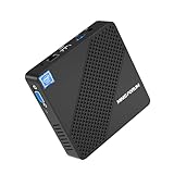 Mini PC Support Windows 10 Pro Intel Z8350 Fanless Desktop Computer 4GB RAM/ 64GB eMMC, HD Graphics, 1000M LAN, Dual Band WiFi, BT4.2, HDMI&VGA Port for Dual Display, Auto Power On, Mini Computer