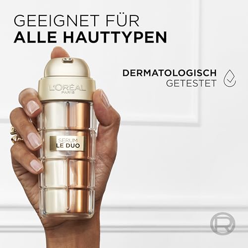 L'Oréal Paris Age Perfect Anti-Aging Routine: Serum Le Duo und Zell-Renaissance Tagespflege, revitalisierendes Geschenkset mit Kollagen Peptid und Vitamin E, 30 ml und 50ml