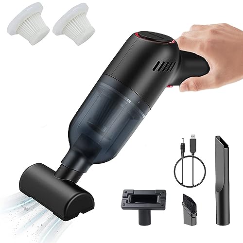 EE-ACE Handheld Cordless Car Vacuum Cleaner, 13000Pa Lightweight Mini Vacuum with Rechargeable Battery Li-ion Portable Small Vacuum with Strong Suction for Home Pet Hair & Car Cleaning(Black)