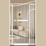 WAOWAO 70.86' Extra Tall Cat Pet Gate 29.92-37.79' Wide Pressure Mounted Walk Through Swing Auto Close Safety White Metal Baby Toddler Kids Child Dog Pet Puppy Cat for Indoor Stairs,Doorways