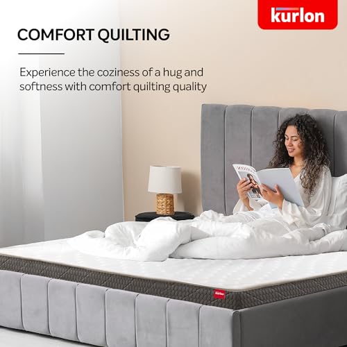 Image of Kurlon Spinel Ortho Mattress | Orthopedic Mattress | Spine Support | Breathable Fabric | Firm Support | High Density Bonded Foam | PU Quilting | Single Size | 72x42x6 | 2 Yrs Warranty
