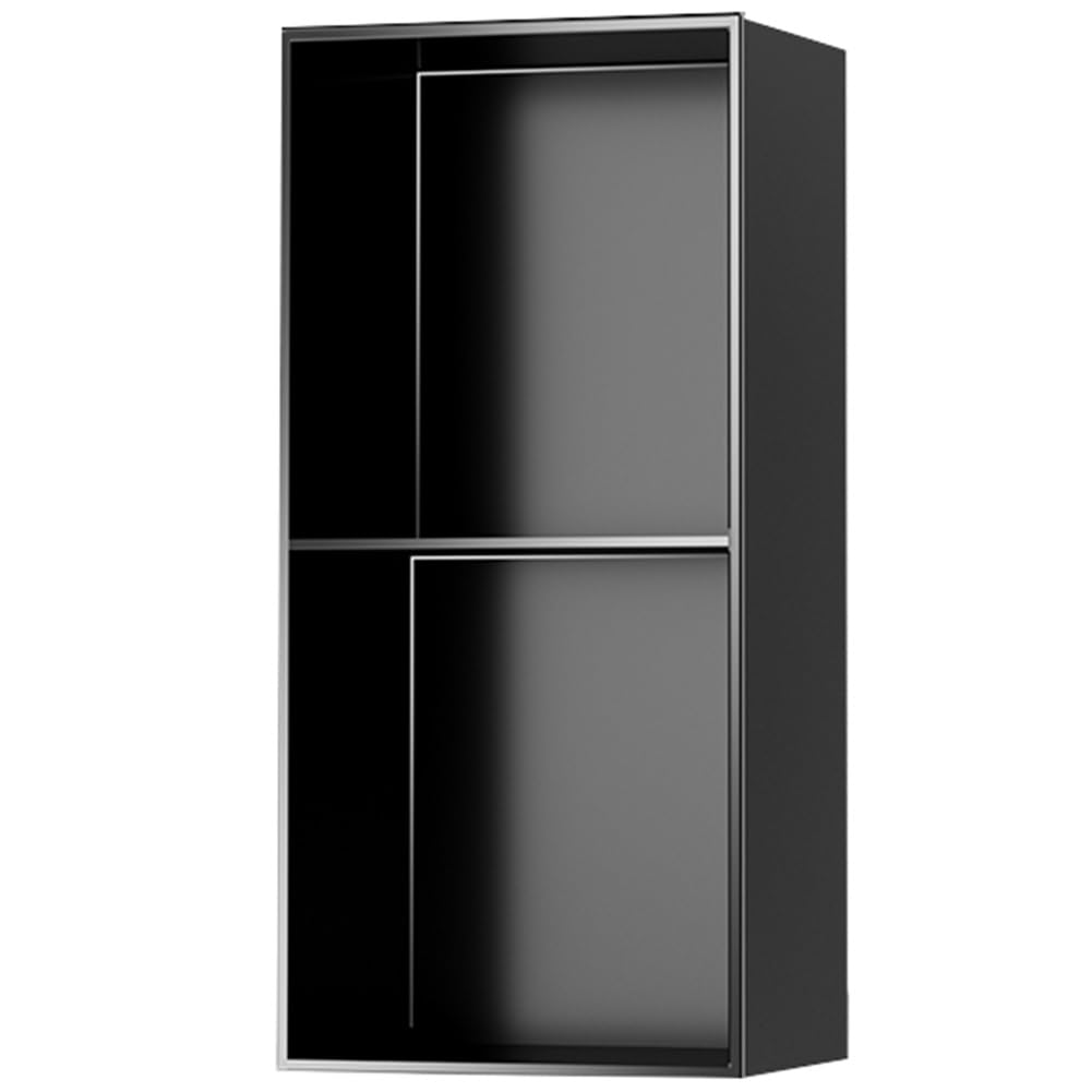 QUSYZD Stainless Steel Shower Niche, Recessed Shower Shelf, Shampoo Toiletries Storage Shelf for Bathroom Living Room Dining Room Kitchen Background Wall,Red-28x1,Black-28x70x12.5cm/0.91x2.29x0.41ft
