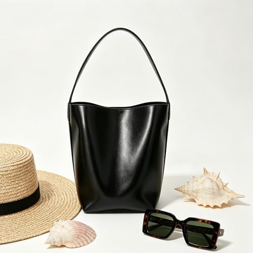 Bolso tipo cubo para mujer, bolso pequeño de mano con acabado brillante en poliuretano, ideal para trabajo, viaje y uso diario miniatura 5