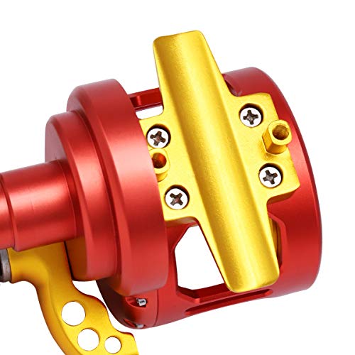 Slow Jigging Reel Aluminium Alloy Full Metal Fishing Reel,2000 Series,Left/Right 6.2:1 Sea Fishing Wheel 9+2Bb Trolling Reel (Orange, Right Hand) #TOP4