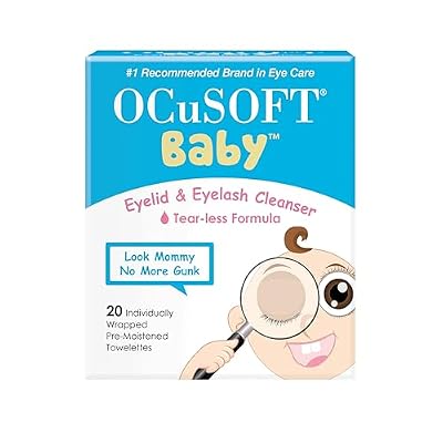 OCuSOFT Baby Eyelid and Eyelash Cleanser,Pre-Moistened Towelette,White/Blue,(Pack of 40)