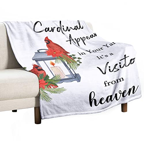 Couverture Cardinal visiteur du ciel : plaid commémoratif doux et réconfortant