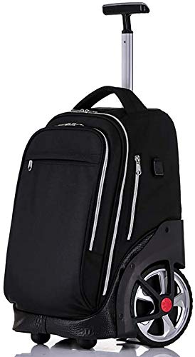 L&WB Carro de la taleguilla de Nylon Impermeable Mochila Negocio de la Moda Mochila con Ruedas para Niños Niñas,B