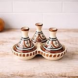 Safi Mini-Tajine Gewürzständer aus Keramik Terracotta Marokko - handwerkliche Eleganz 3012250808 Tunesien Türkei Ethnisch des Modno
