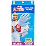 Mr. Clean, 243032 Bliss, Small Latex Free, Vinyl, Soft Ultra Absorbent Lining, Non- Slip Swirl Grip Gloves, (Small)