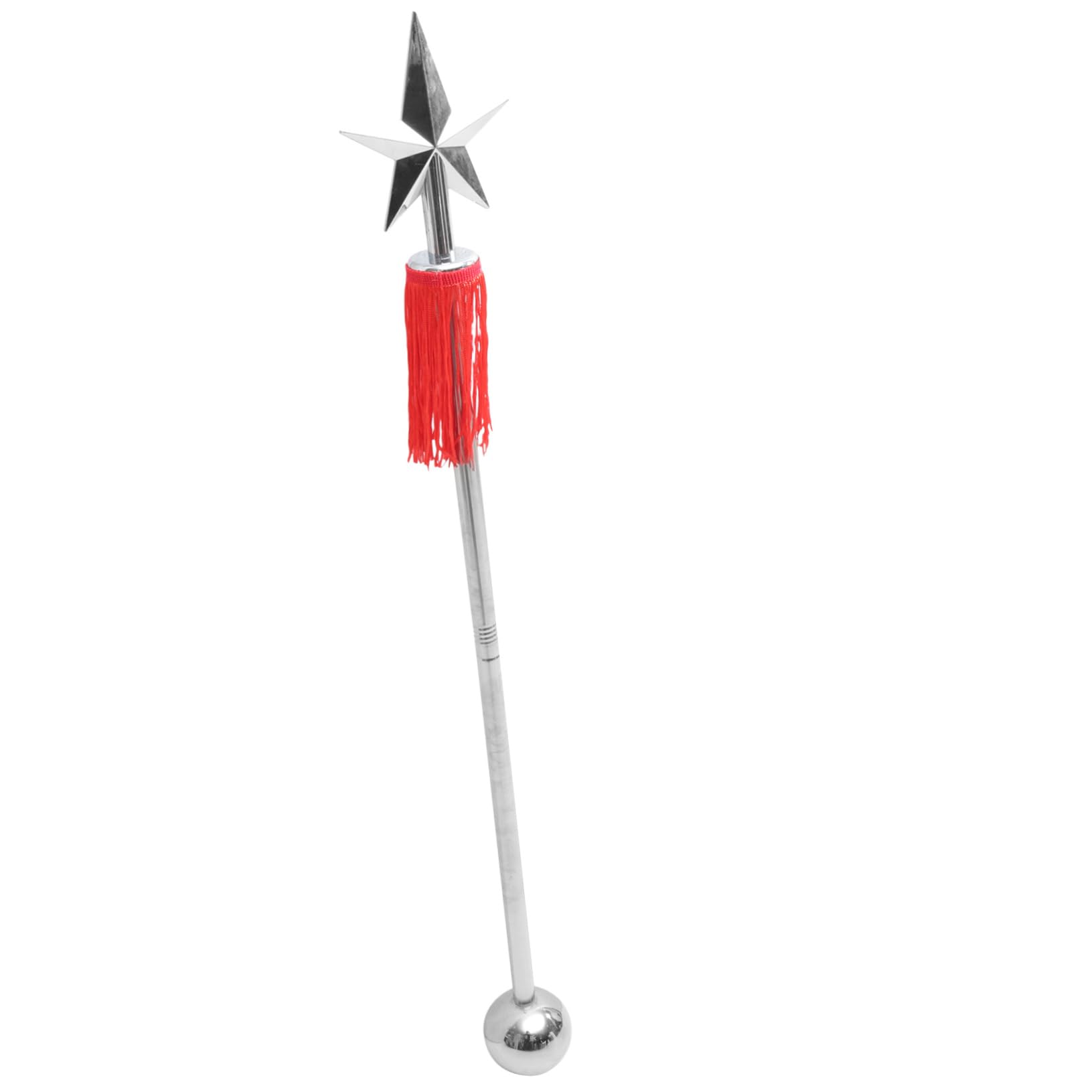 Dirigentenstab 90cm aus Edelstahl und Abs, Silber, 1 Stück