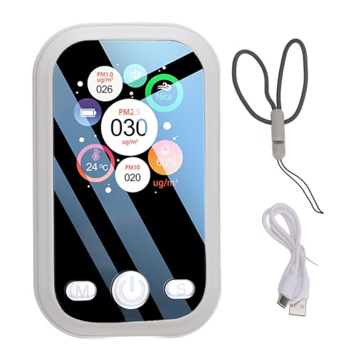 Détecteur de qualité de l'air PM2.5 blanc avec écran LCD pour bureau