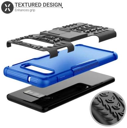 Olixar for Samsung Galaxy S10 Plus Protective Case - Shockproof Drop and Dual Layer with Kickstand - Tough Armour Cover Cases - Heavy Duty Protection - ArmourDillo - Blue