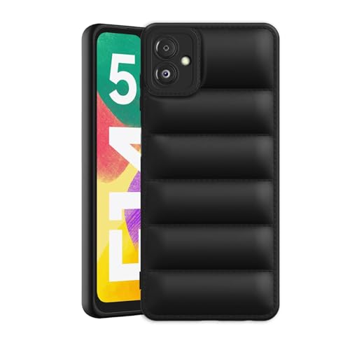 Image of Plus Puffer Case Camera Protection Soft Back Cover for Samsung Galaxy F14 5G - Black