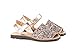 Sandalias Menorquinas para Niñas en Glitter Todo Piel mod203. Calzado infantil Made in Spain, Garantia de calidad. (30, Multicolor)