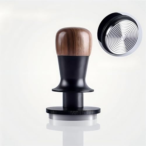 NzchfyrE 58mm Espresso Tamper, Spring Loaded Coffee Tamper with Stainless Steel Ripple Base, Auto-Leveling Calibrated Tamper Tool for 51mm Portafilter, Barista Espresso Accessories, normcore tamper
