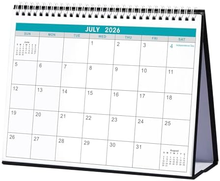 Desk Calendar 2026-2027 – Desk Calendar from July 2026 – December 2027, 10″ x 8.3″ Calendar Desk, 18 Months Standing Flip 2026-2027 Desktop Calendars Desk Calendar 2026-2027 – Desk Calendar from July 2026 – December 2027, 10″ x 8.3″ Calendar Desk, 18 Months Standing Flip 2026-2027 Desktop Calendars